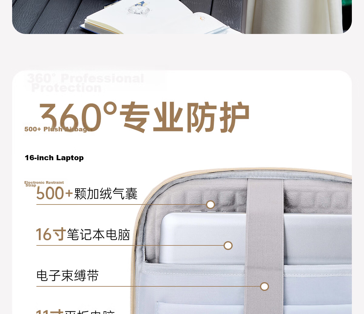 JINSHIWQ Laptop Backpack Women High-End Airbag Shockproof Notebook Bag Business Commuter Large Capacity Computer School Bag 12