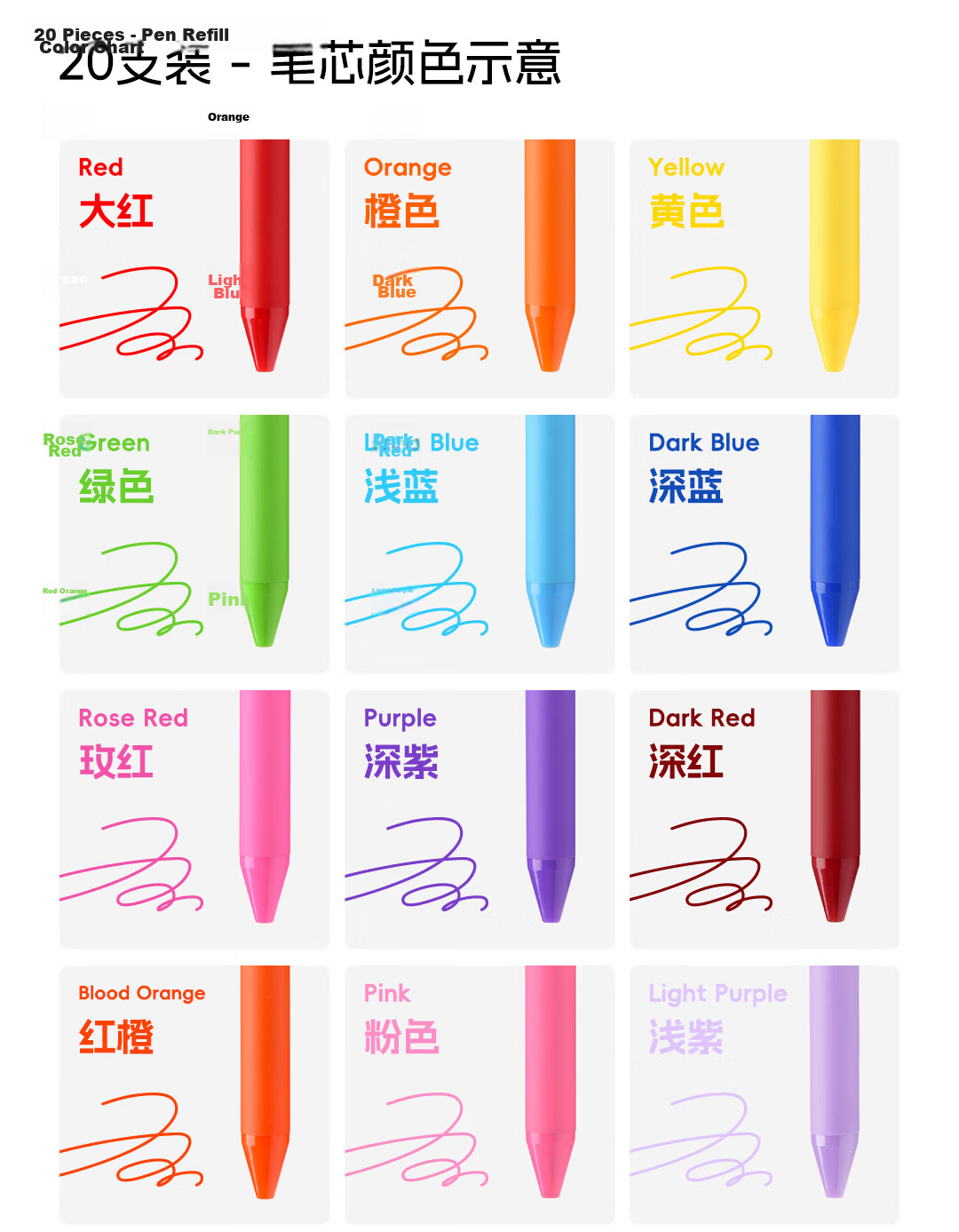 KACO Colorful 0.5mm Retractable Multi-Color Gel Pen Set, 10pcs/Box K1015 5