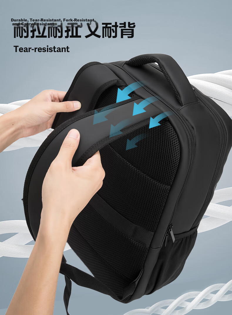 VICTORIATOURIST Backpack for Men, 18-Inch Laptop Bag, Large Capacity Travel Bag, Student Schoolbag, Business Trip Backpack 12
