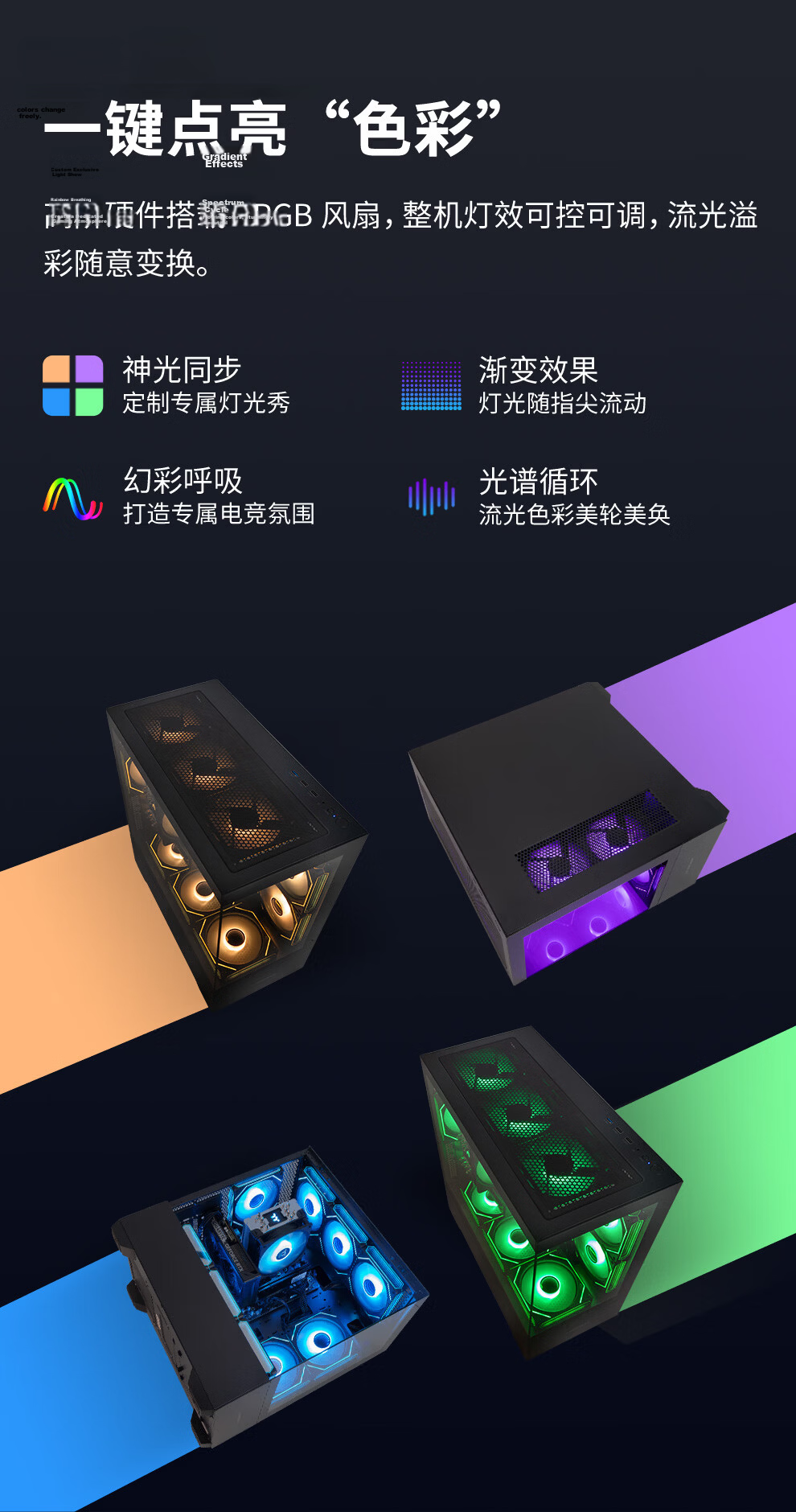 NINGMEI Core I5 13400EF, RTX5060, 16GB DDR4 Gaming Desktop Computer, Customized PC Design, E-Sports Gaming System 5