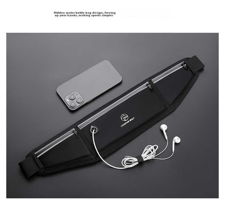 CASPIAN WOLF Sports Running Waist Pack for Men And Women, Sweat-Proof Phone Waist Bag, Marathon Gear, Fitness Invisible Waist Belt Phone Pouch 25
