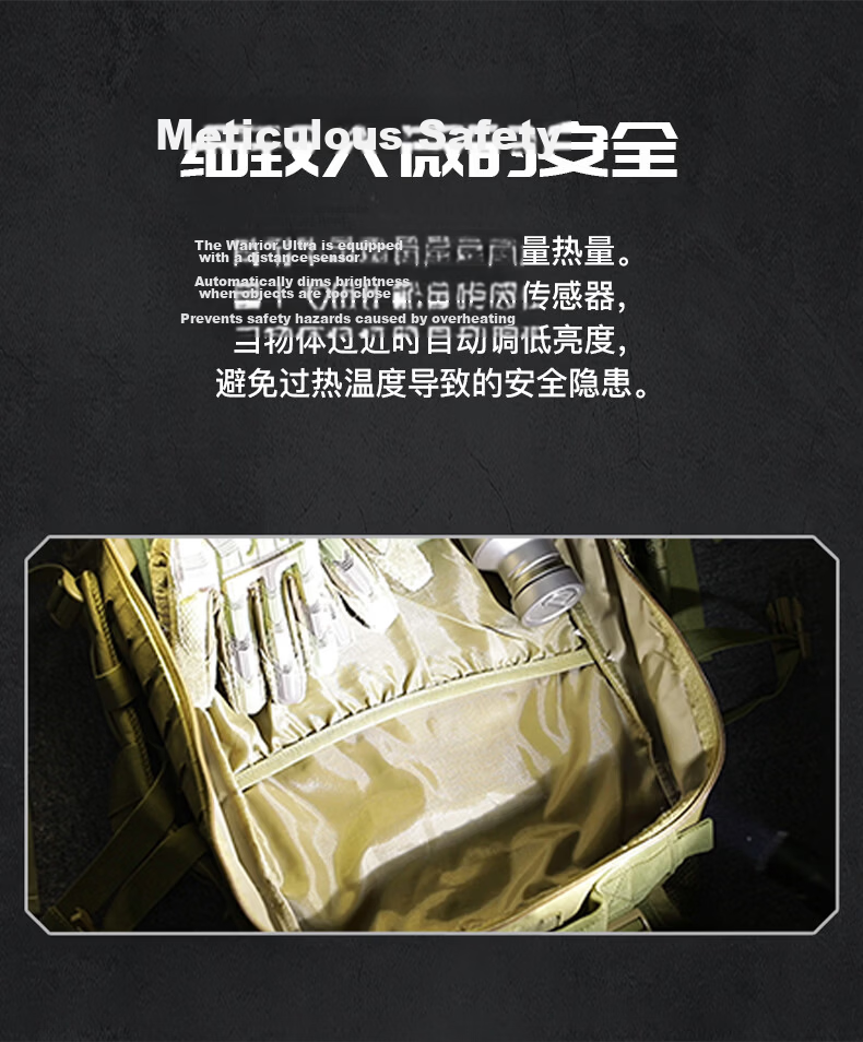 OLIGHT Warrior Ultra Tactical Flashlight High Brightness Long Range Strobe Waterproof Hiking Torch 8