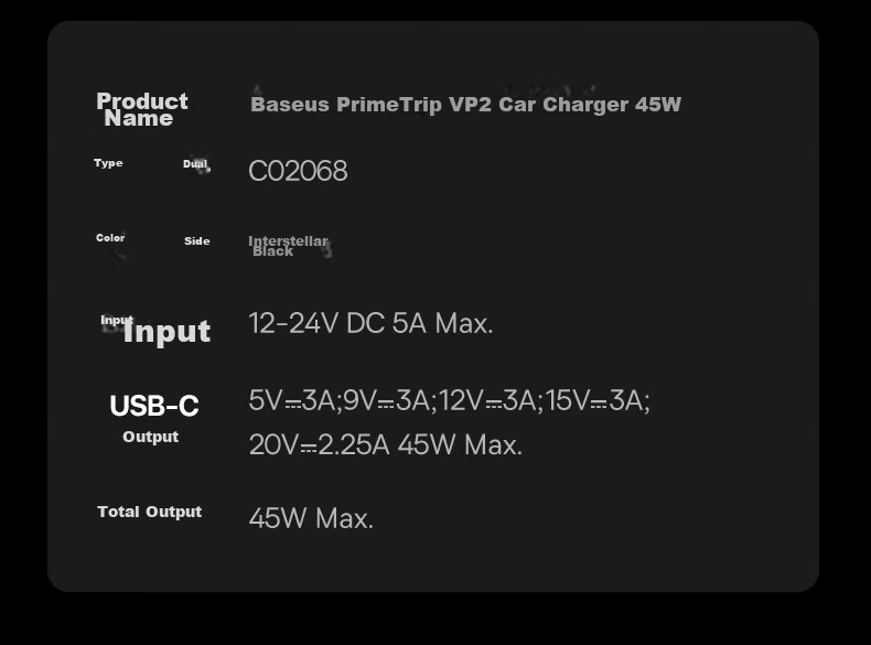 BASEUS 45W Car Charger Super Fast Charging Car Cigarette Lighter Set UFCS Universal Fusion Fast Charge Compatible with Apple 8-17 Series + Huawei Android 23