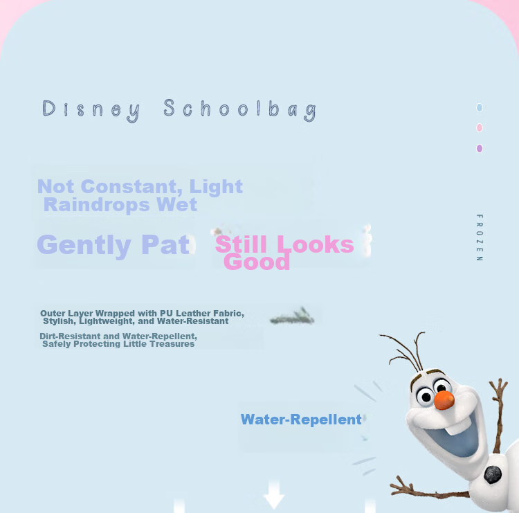 Disney Children's Backpack for Kindergarten Ages 3-6, Junior And Senior Classes, Ultra-Light Cute Girl's Small Backpack, Elsa Princess Blue 10