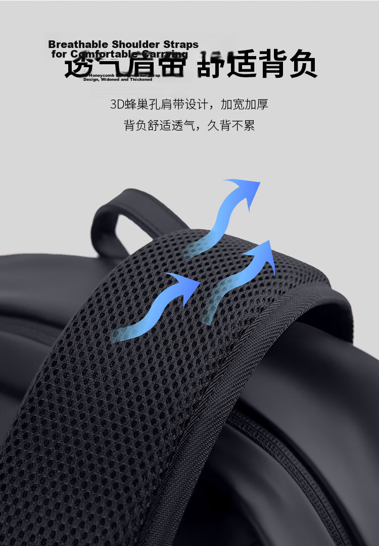 POLO Men's Backpack Travel Bag Student School Bag 15.6/16 Inch Laptop Bag Business Briefcase 9
