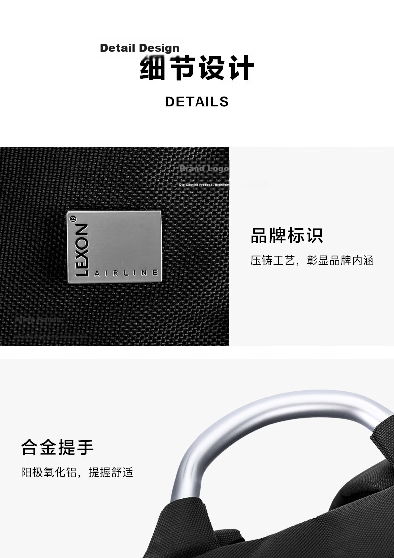 LEXON Backpack Business Laptop Bag for 14/15.6/16 Inch Notebooks, Travel Backpack for Men, Gray Schoolbag 10