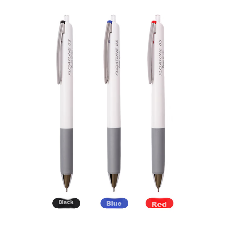 Pentel Light Feather Series 0.5mm Retractable Gel Pen Soft Grip Student Office Ballpoint Pen (Refill ZRN5) Red BZN205-BX 10