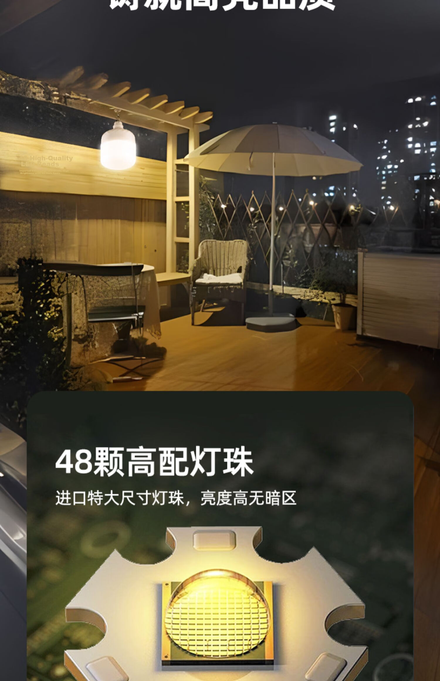 Solar Outdoor Garden Light High-Power Waterproof Motion Sensor Pendant Lamp for Yard and Indoor Use 9