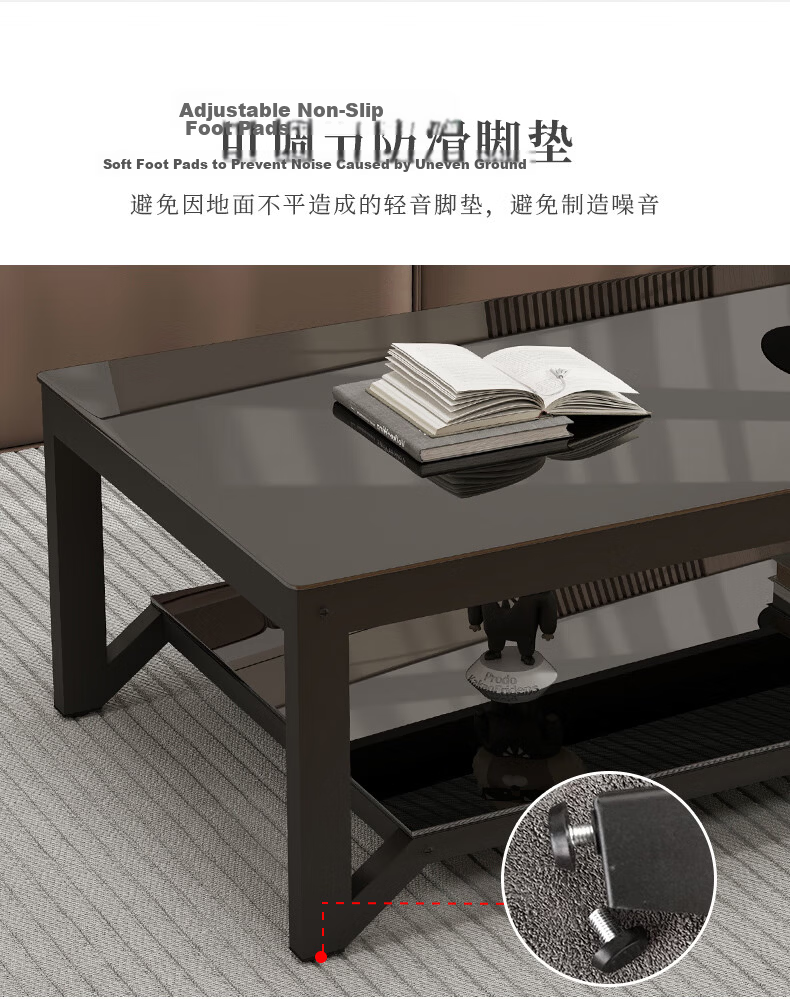 Fanshe Coffee Table, Living Room Coffee Table, Office Coffee Table, Home Living Room Glass Small Apartment Sofa Coffee Table, Modern And Simple 17
