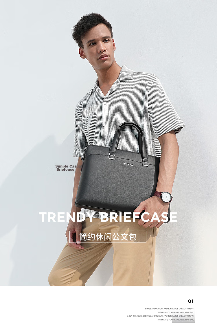 MEXICAN Men's Briefcase, Business Handbag, Office Document Bag, Travel Attorney Casual Commuter Birthday Gift for Me 5