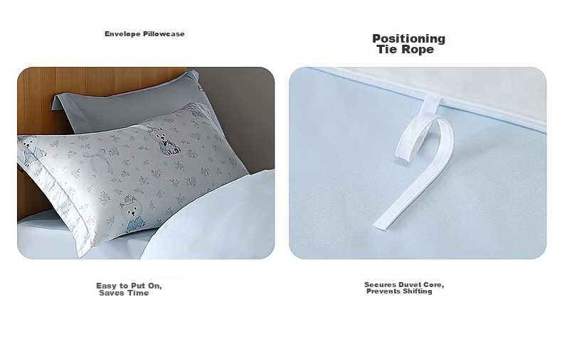 Shuixingjiafang Bedding Set for Students' Dormitory, Pure Cotton Class A Set, Back-To Single Duvet Cover And Bed Sheet for 1.2-Meter Bed - Plaid Deer Patter 13