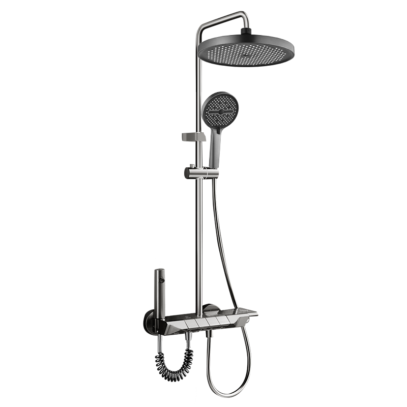Vanward Shower Set Complete Bathroom Shower Head High Pressure Thickened Main Body Piano Key 52
