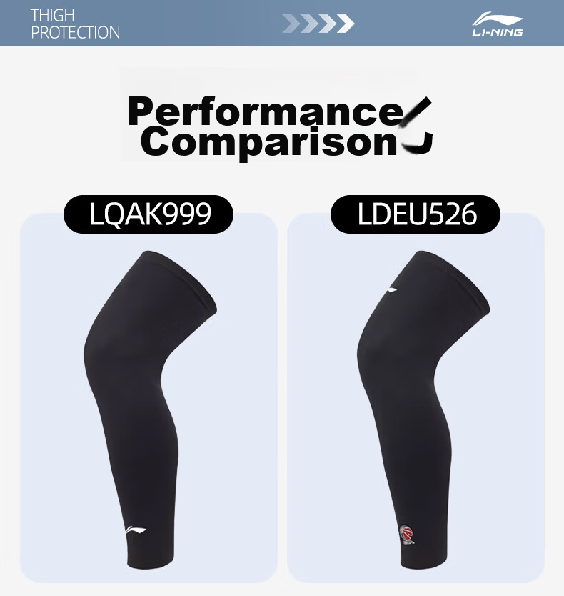 Li-Ning Basketball Leg Sleeves Thigh and Calf Compression Sleeves Long Breathable Knee Support for Men Running Sports 4