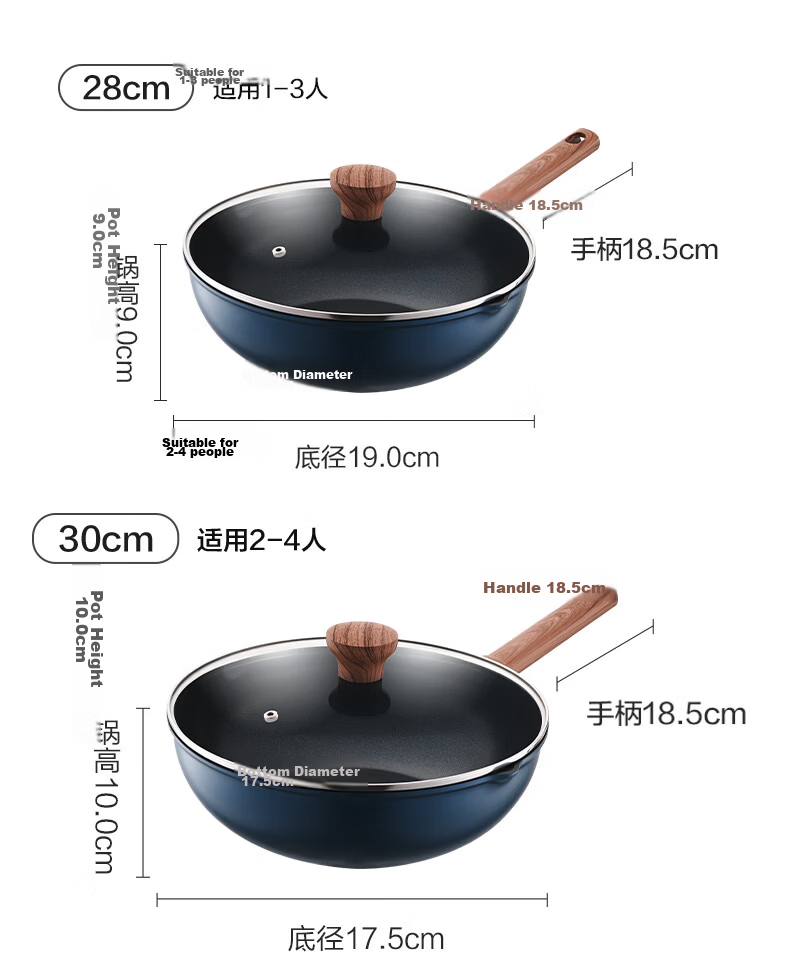 SUPOR Non-Stick Wok, Household Wear-Resistant Frying Pan, Smokeless Flat Bottom Pan, 30CM Stir-Fry Pan, Compatible with Gas And Induction Stoves 11