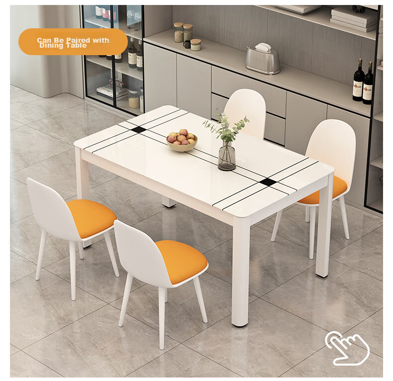 Fanshe Dining Chair Home Small Apartment Backrest Dining Table Chair Nordic Soft Upholstered Meeting Chair Restaurant Chair 1 Piece 4