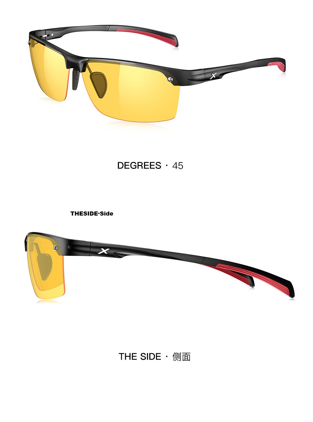 CAXMAN Day and Night Vision Sunglasses for Men, Night Driving Glasses with Enhanced Nighttime Road Brightening, Polarized Sunglasses for Drivers 25