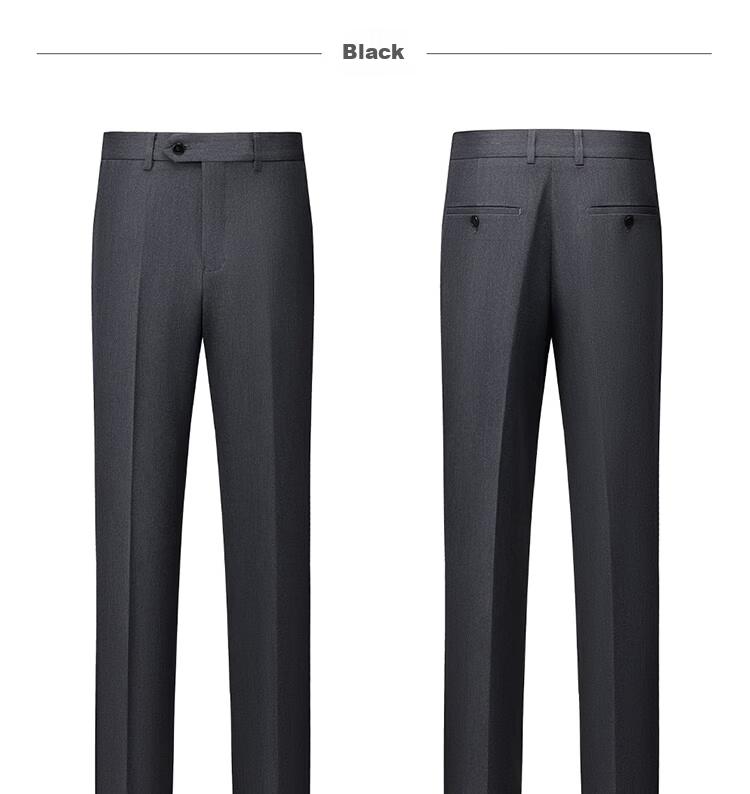 ROMON Men's Business Suit Set [Blazer + Vest + Trousers] Dark Gray 2XL 27