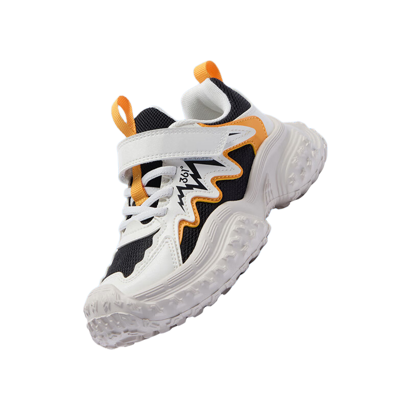 361° Kids Sports Shoes 2026 Spring Boys and Girls Toddler 3-7 Years Soft Elastic Wear-Resistant Casual Running Shoes Black Size 33