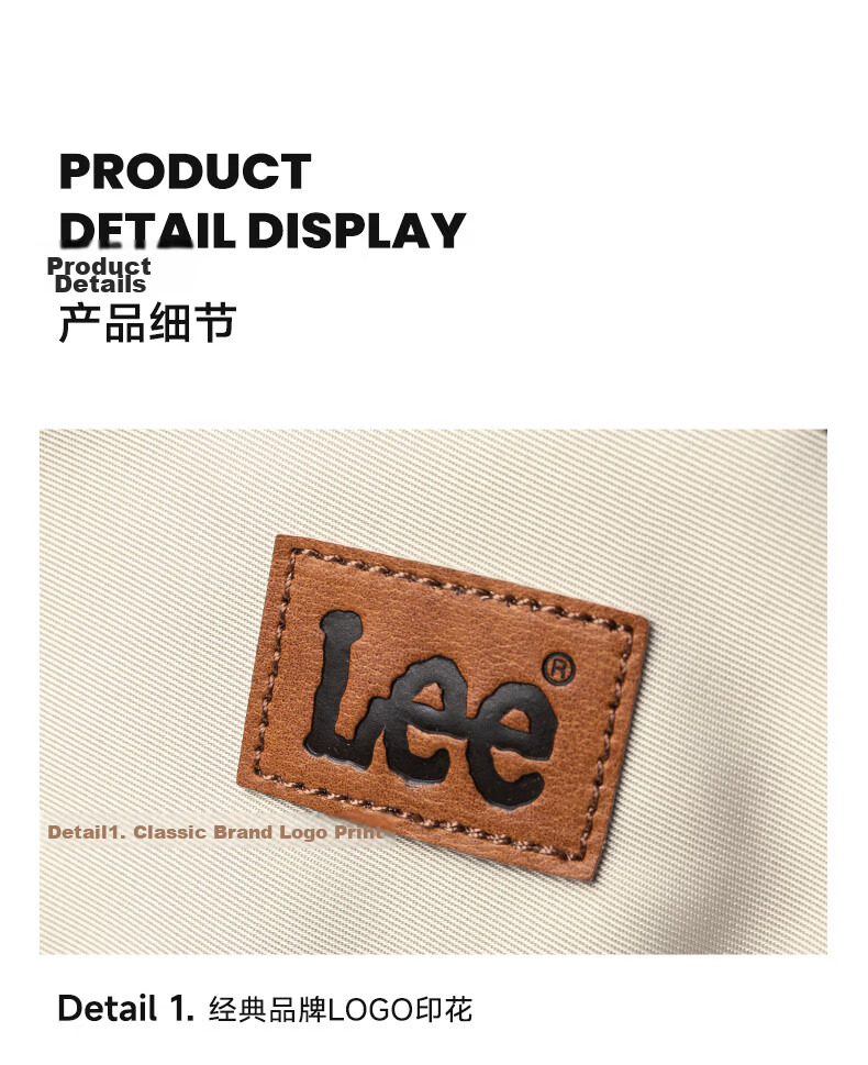 Lee Men's Crossbody Bag, New Large Capacity Shoulder Bag for Women, Casual Lightweight Messenger Bag, Commuter Bag for Going Out 11