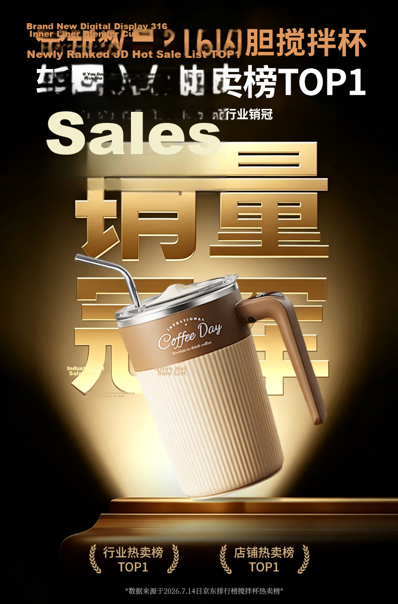 Mixiaoshu Electric Self-Stirring Cup with Rechargeable Battery, Fully Automatic Magnetic Rotation, 316 Stainless Steel Mixing Coffee Cup for Soy Milk And Milk Powder 1