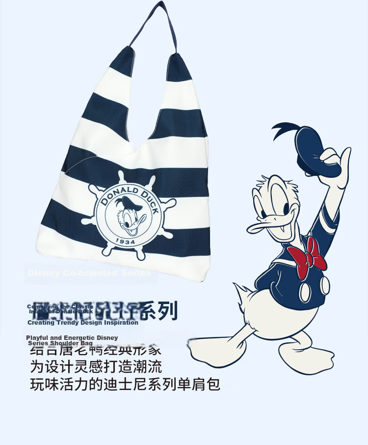Disney Women's Bag Commuter Bag Donald Duck Large Capacity Canvas Shoulder Bag Birthday Gift for Women 4