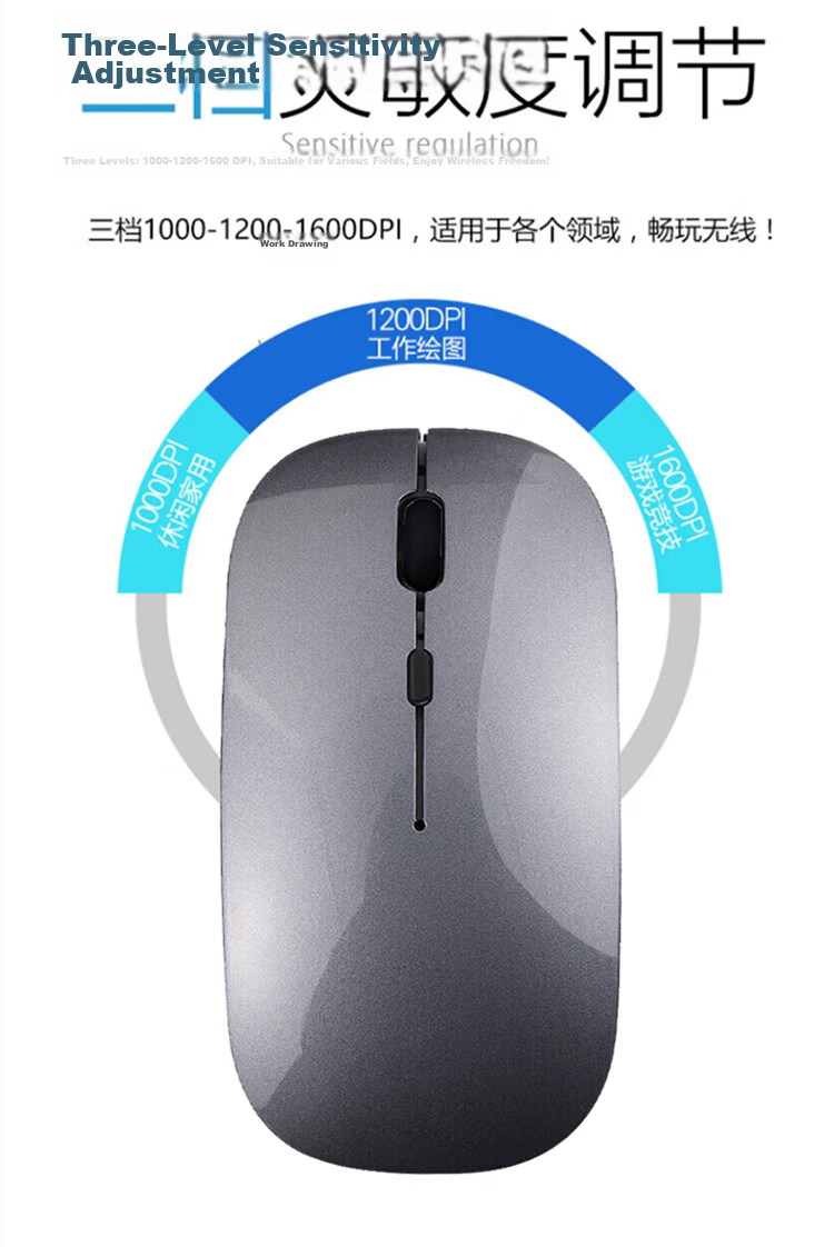 LINGSHE M175 Rechargeable Wireless Bluetooth + 2.4G Dual-Mode Silent Mouse Ivory White Bluetooth + 2.4G Dual-Mode Silent Version for Laptop 13