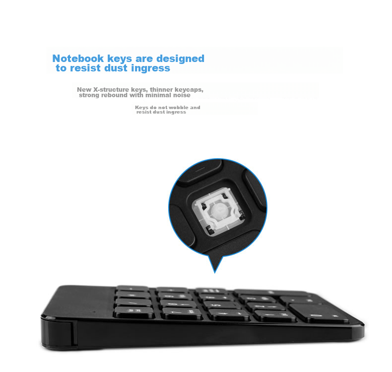B.O.W Hangshi HB159 Bluetooth Numeric Keypad Mini Keyboard Retro Round Keycaps Rechargeable Bluetooth Keyboard Pink Compatible with Laptop and Desktop 3
