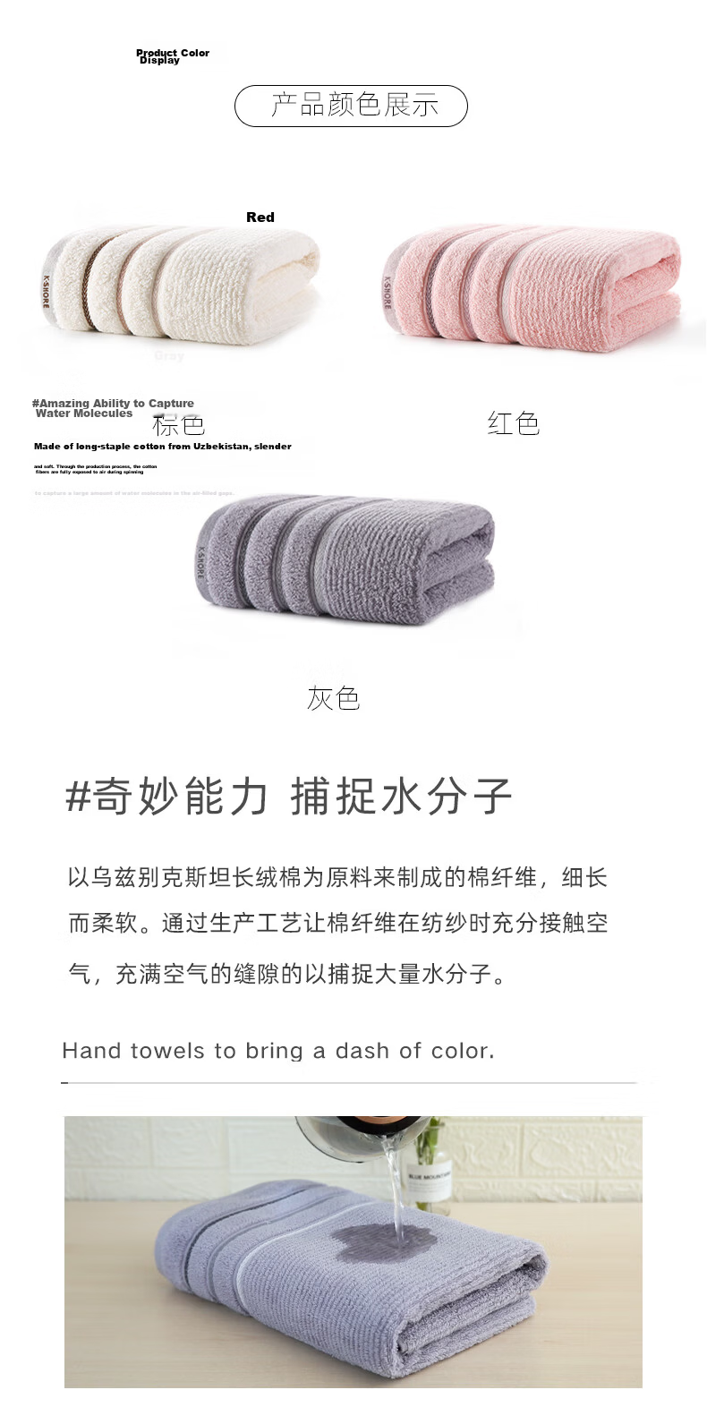 KING SHORE Pure Cotton Bath Towel, Class A Soft Cartoon Shower Towel for Home Use, Soft And Absorbent, Blue, 130*63cm, 300g 6