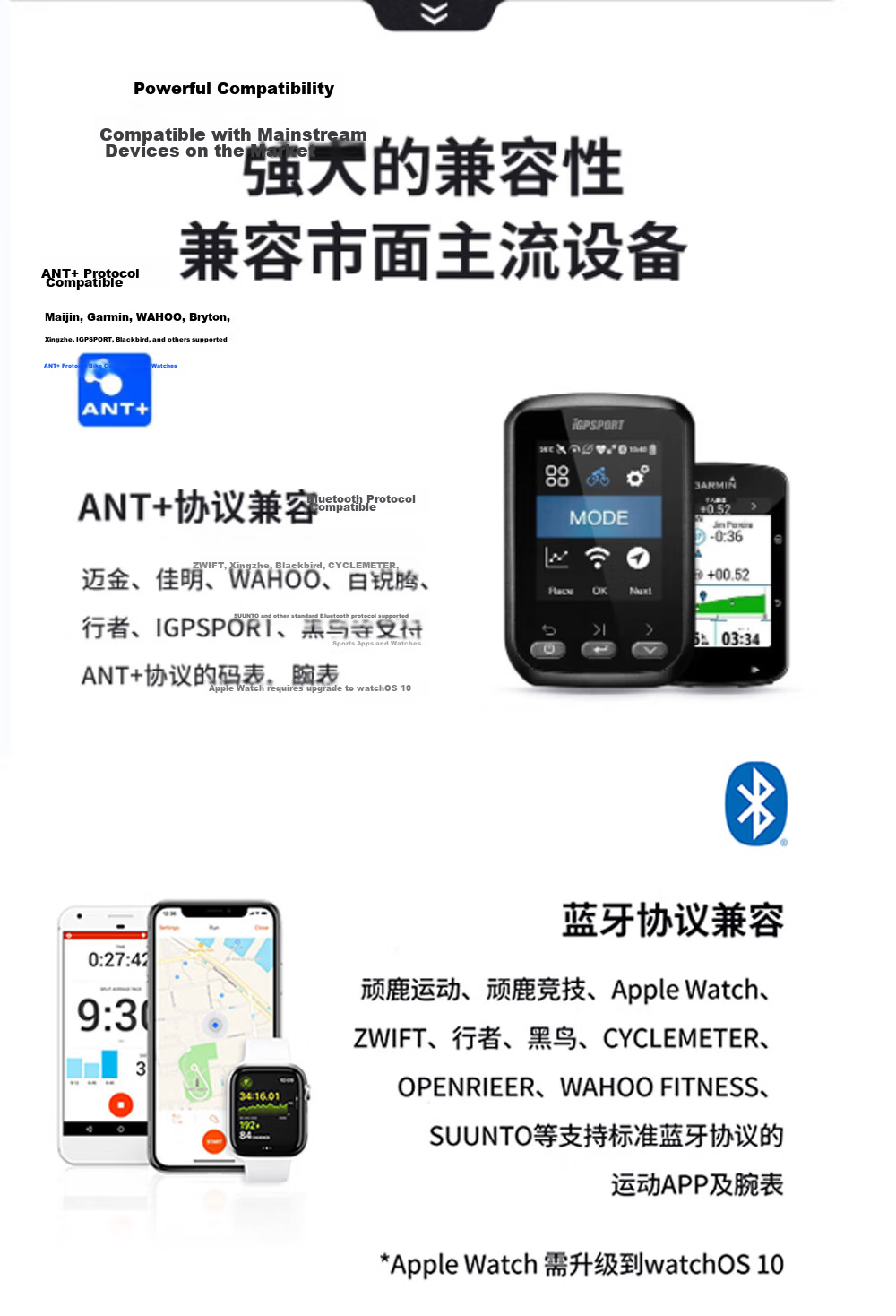 Magene S3+ Cadence Sensor Bluetooth ANT+ Dual Mode Speed Cadence Sensor for Road and Mountain Bikes 4