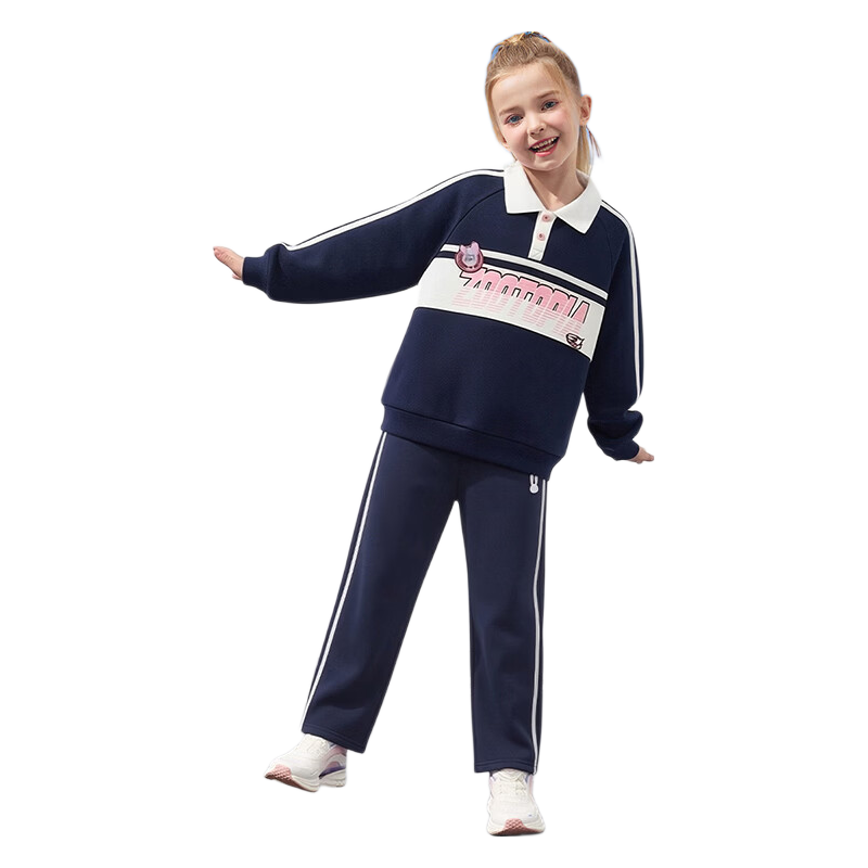 Disney Girls' Fashion Set 2026 Spring New Children's Jacket Sweatshirt Sweatpants Sports Two-Piece School Style