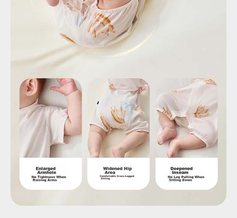Babycare [Maternity Gift - New Customer 59 Yuan] Mulberry Silk Baby Romper Jumpsuit Green Grape Melody 73cm 11