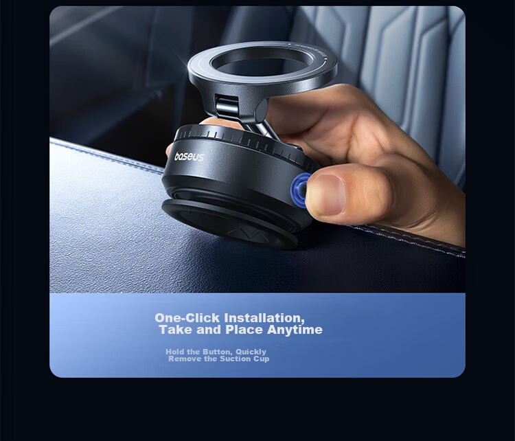 BASEUS Electric Vacuum Suction Car Phone Holder Magnetic Dashboard Suction Cup Car Navigation Mount 2026 New Model 16