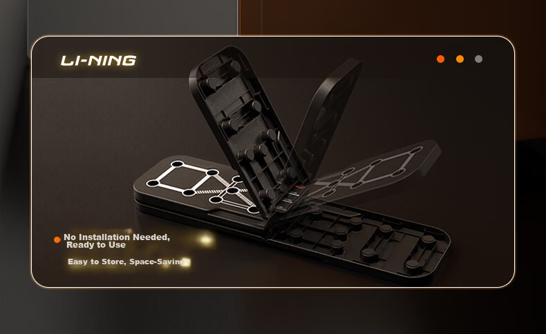 LI-NING Push-Up Training Board Portable Stand Auxiliary Equipment Fitness Plank Support Multifunctional Chest Muscle Trainer 18