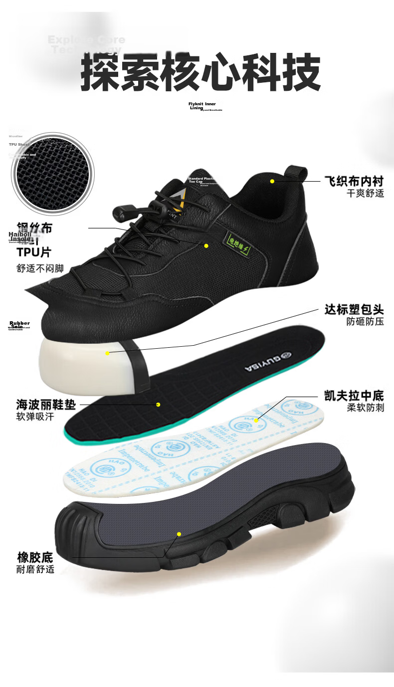 Jingtu Insulated Safety Shoes for Men, Summer Breathable Anti-Smashing Anti-Puncture Electrician Power Grid Work Shoes 0216KV-J Size 39 16