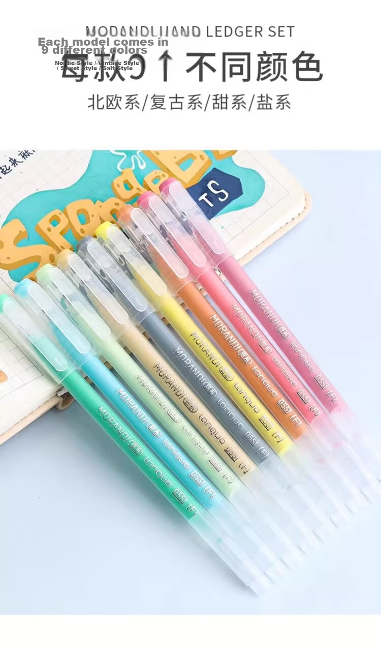 Languo Fluorescent Highlighter Journal Pen Set Colorful Glitter Gel Pens Student School Essential Neutral Pens Drawing Note-taking Large Capacity 18 Colors LG-D055 Quick Dry 2