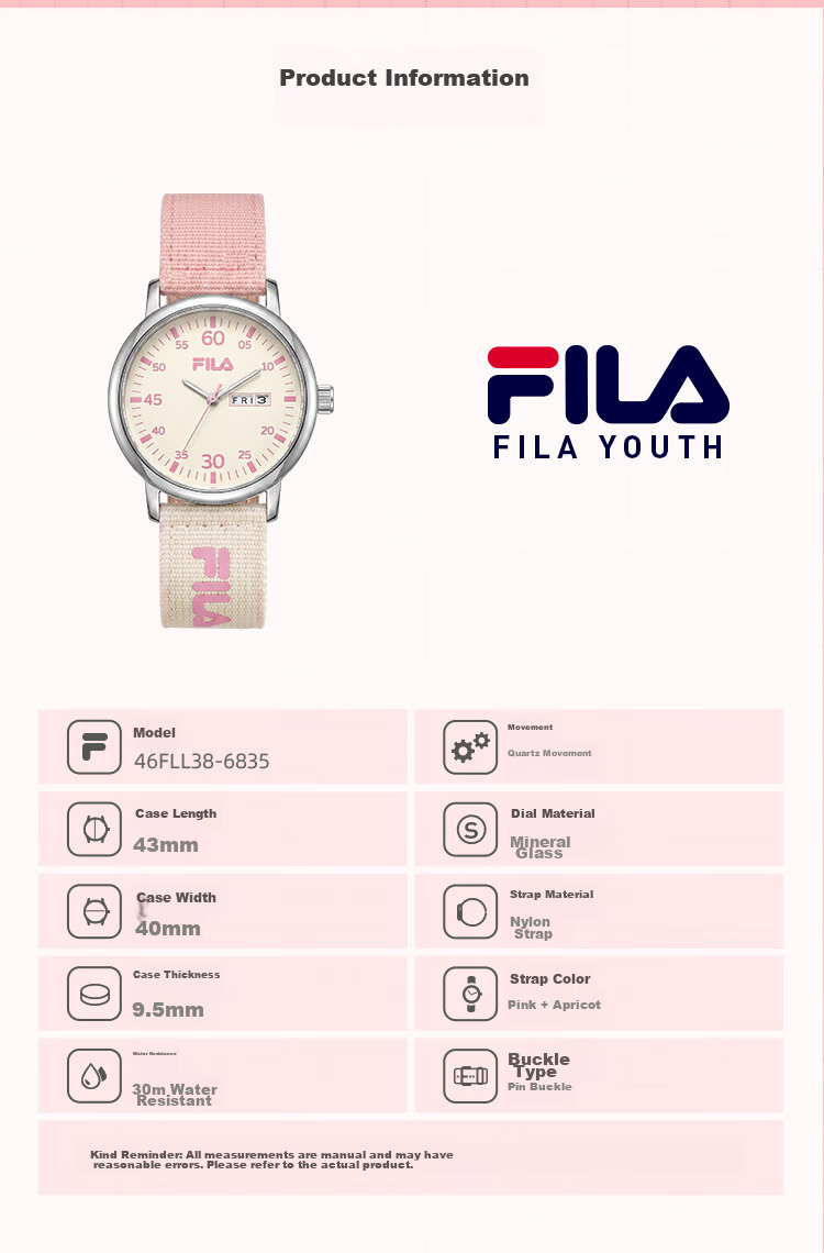 FILA Women's Watch, Student Watch, Middle School Exam Gift, Sports Children's Watch for Primary And Secondary School Students, Exam Watch 6835-002 9