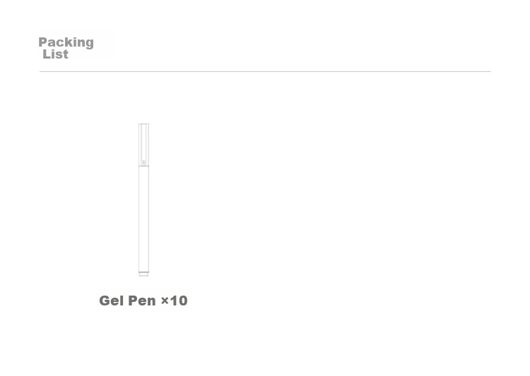 MI Giant Writing Gel Pens, Pack of 10, Red, 0.5mm, Business Office Student Gel Pens, Meeting Pens 16