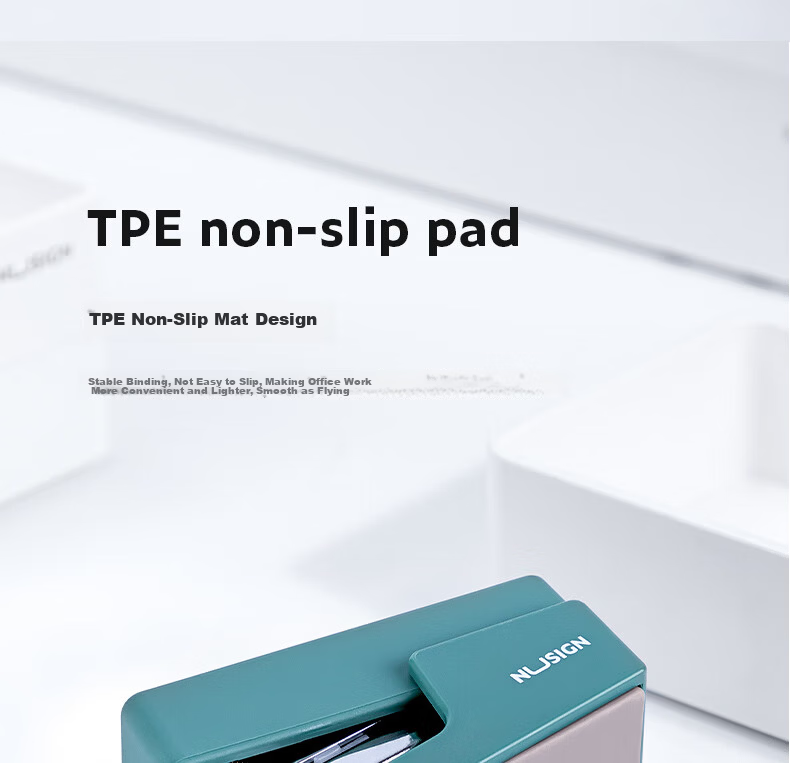 Deli Mini Stapler for Students, Compact Office Stapler, Portable Handheld Binding Machine, Small Size, Includes 830 Staples, Green NS083A 10