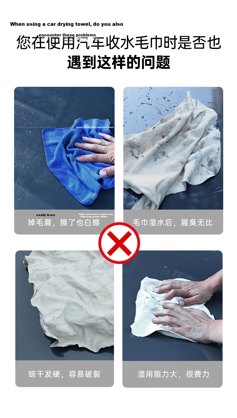 ESR ESR Car Wash Towel, Lint-Free, Absorbent Car Cleaning Cloth, Streak-Free Car Towel, Cleaning Supplies for Vehicles 1