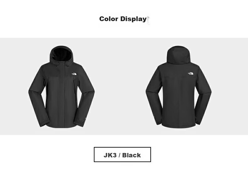 The North Face Women's Outdoor Windproof Waterproof Hard Shell Jacket 8DFA Black/JK3 XL 10