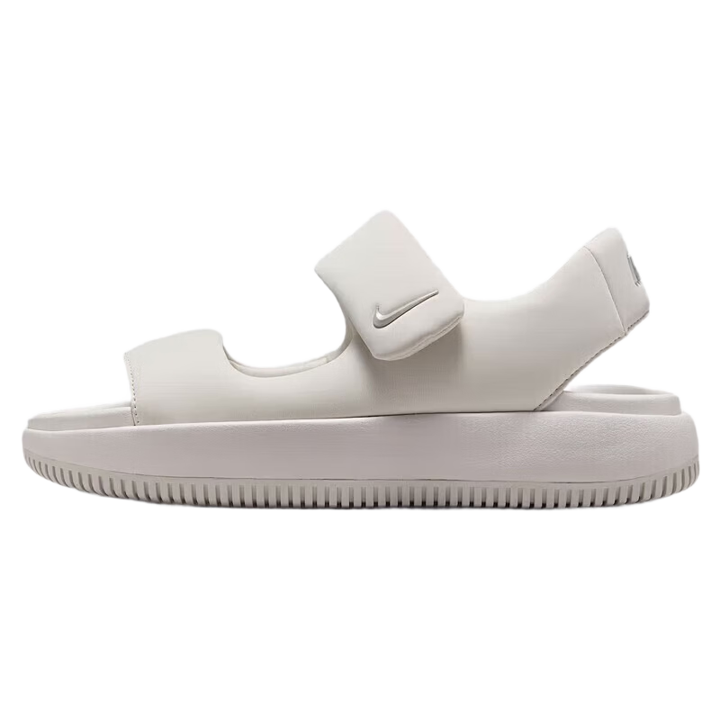 NIKE Women's Sandals, NIKE CALM SANDAL Sneakers, FJ6043-002, Light Gray And White, Size 36.5