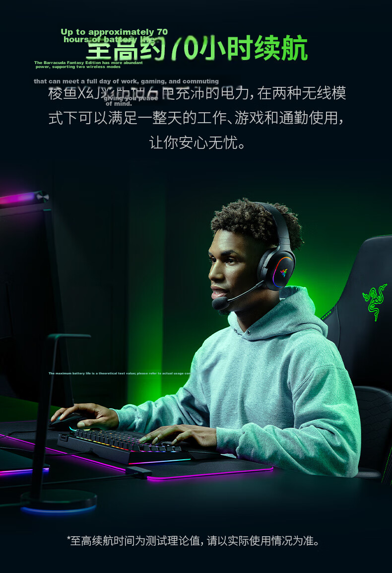 Razer Barracuda X Phantom White Wireless Gaming Headset Noise-Cancelling Microphone Multi-Platform Compatible for Call of Duty: Modern Warfare II 8