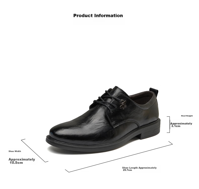 HLA Men's Business Casual Premium Dress Lace-up Derby Wedding Shoes HAAPXM3EBH111 Black Size 44 5
