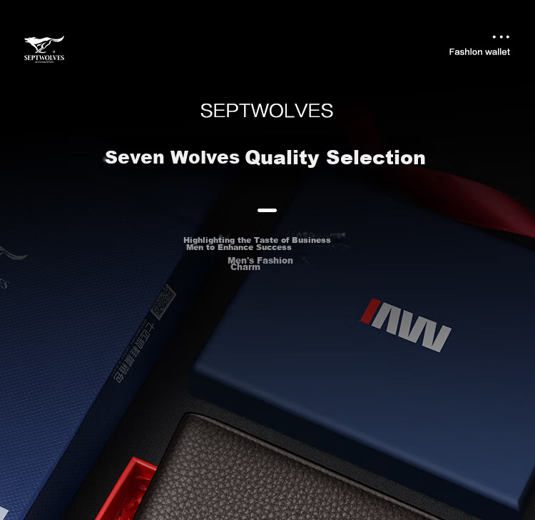 SEPTWOLVES Men's Wallet Genuine Leather Short Card Holder Birthday Gift for Dad Boyfriend Husband Practical Anniversary Present 1