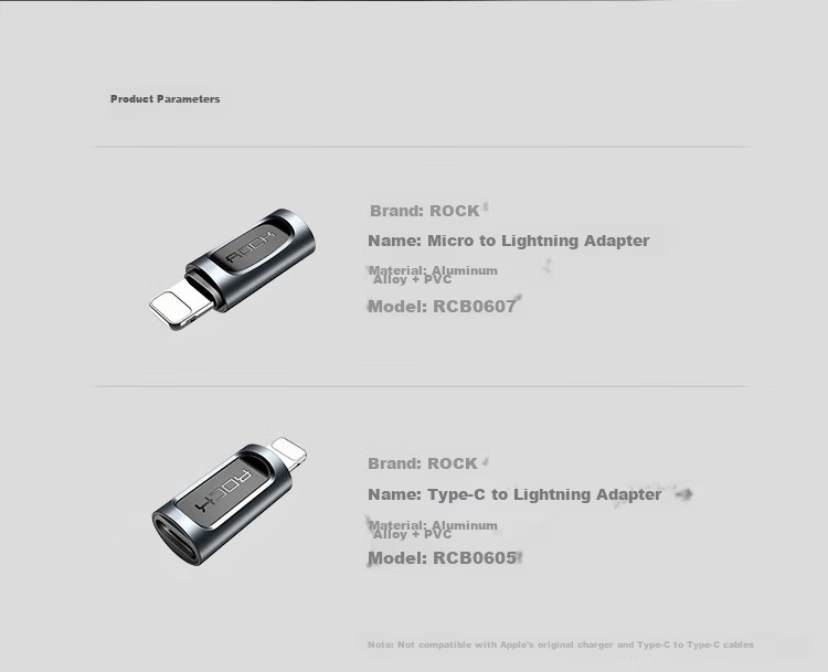 ROCK USB to Type-C Adapter OTG Charging Data Cable USB Drive for Apple iPhone 16/15, iPhone 15/16 Pro Max, Laptop, Huawei, Android Tablet 9