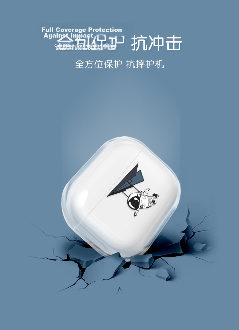 Yingkaida AirPods 3 Case [Happy Pachydog], Apple Earphone Protective Case, Wireless Bluetooth Earphone Cover, Shockproof Creative Anti-Slip Shell, Storage Case 9