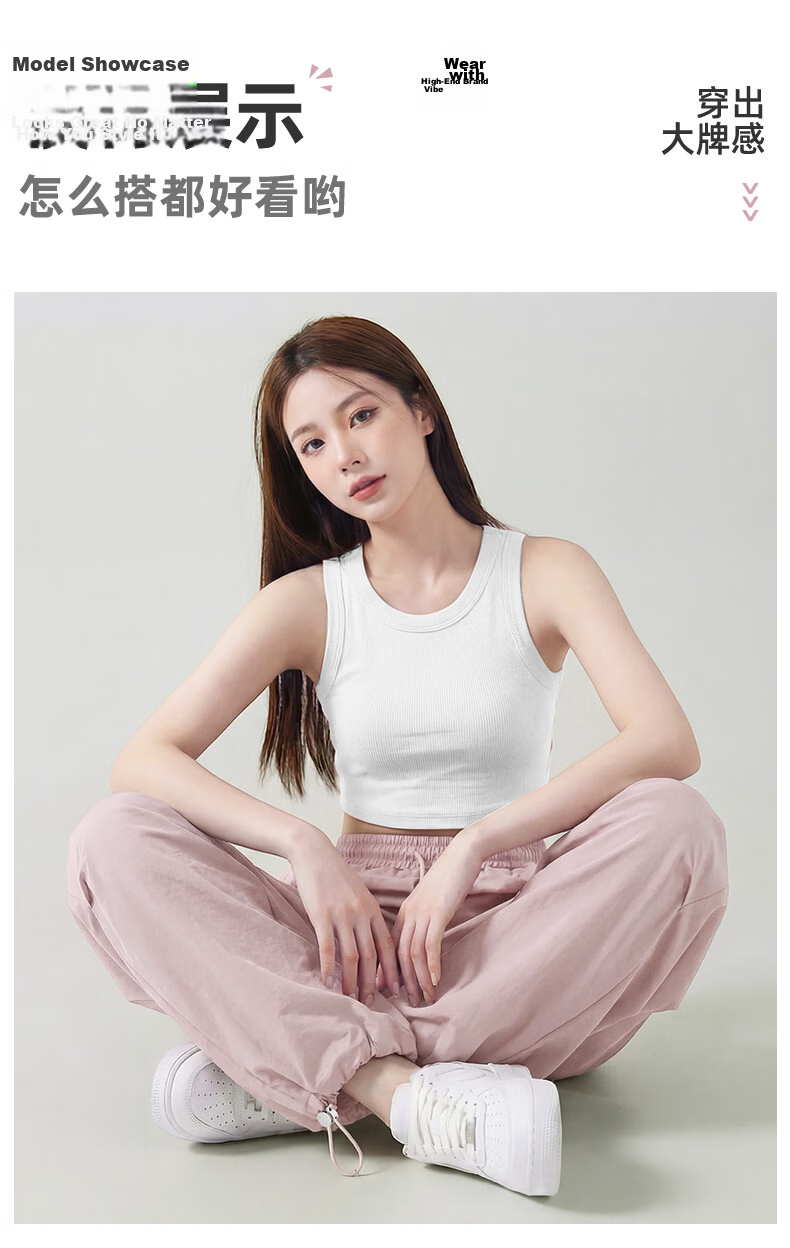Warrior Women's Workwear Trousers 2026 Summer New Trendy Loose High-Waist Slimming Wide-Leg Casual Double-Pleated Paratrooper Pants 8