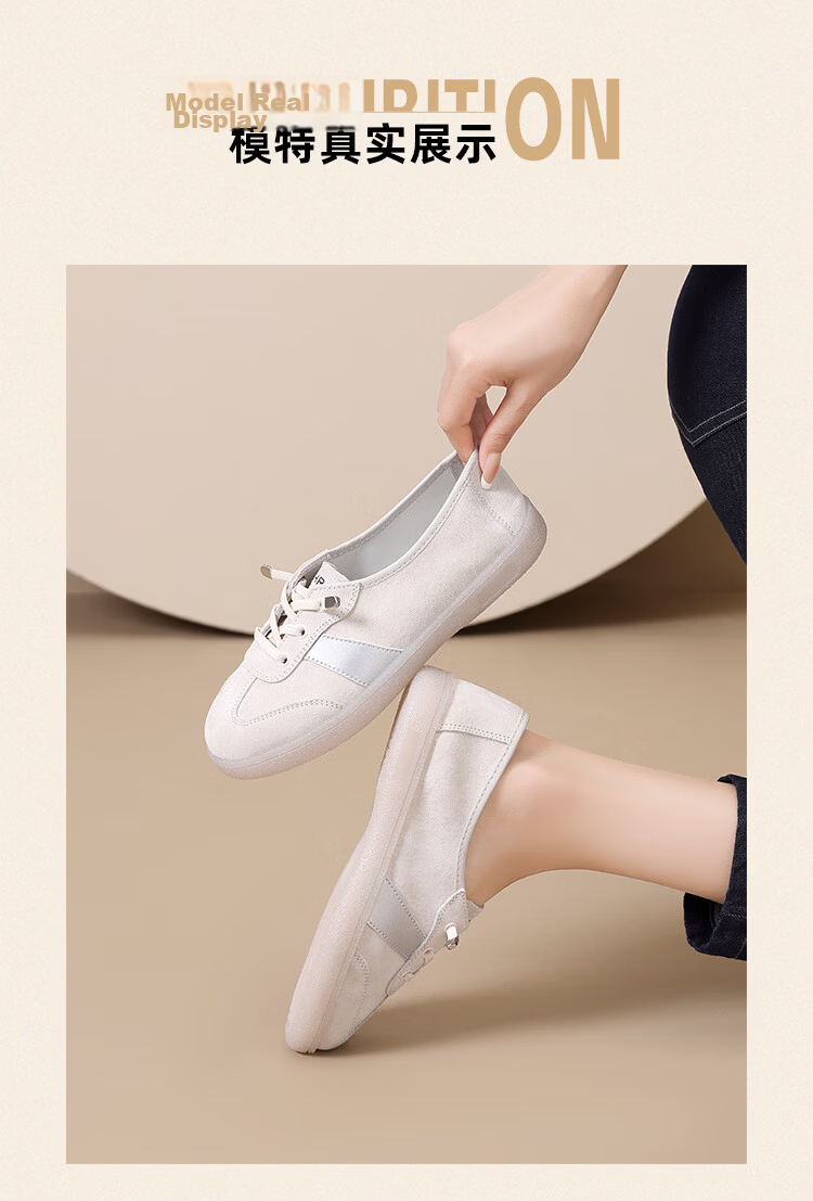 ZHR Women's Training Shoes 2026 New Breathable Mesh Soft Sole Commuter White Sneakers A170E Beige Silver Size 35 13