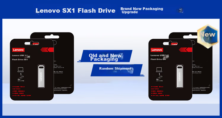 Lenovo 64GB USB2.0 Flash Drive, SX1 Speed Core Series, Gunmetal Color, Durable Metal Design, Essential for Business And Office Use 1