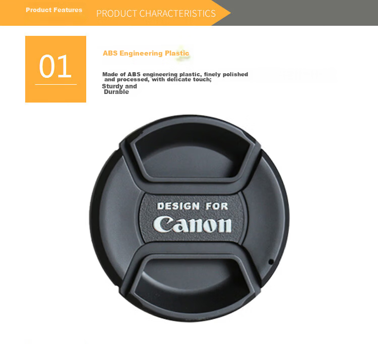 Earlymen 77mm Canon Lens Cap Protective Cover for Canon 24-105 Kit Lens, 70-200F2.8, etc. EOS 5D4/6DII/6D Camera Accessories Lens Cap 5